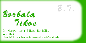 borbala tikos business card